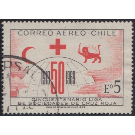 Chile A- 256 1968 50 Años de la liga de sociedades de la Cruz Roja MH Chile A- 256 1968 50 Años de la liga de sociedades de la Cruz Roja MH