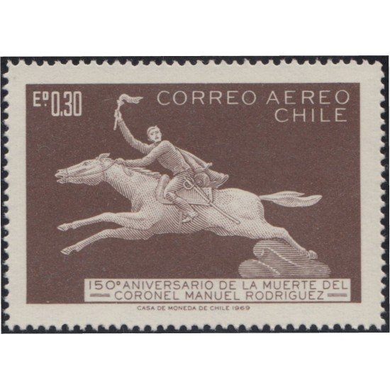 Chile A- 258 1969 Coronel Manuel Rodríguez MNH Chile A- 258 1969 Coronel Manuel Rodríguez MNH
