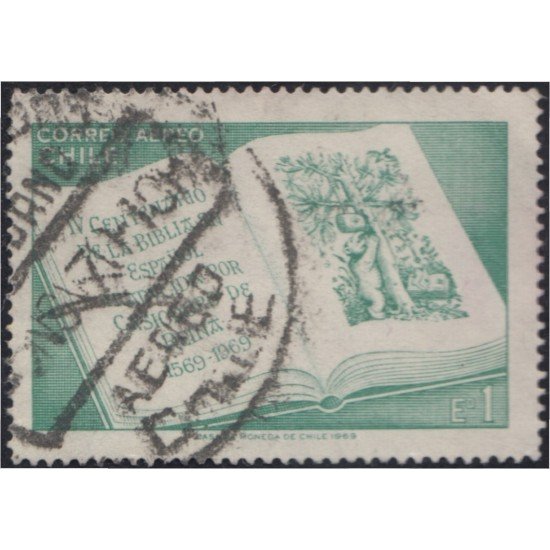 Chile A- 259 1969 4º Centenario de la Biblia en Español usado Chile A- 259 1969 4º Centenario de la Biblia en Español usado
