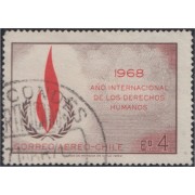Chile A- 261 1969 Año Internacional de Los Derechos Humanos usado Chile A- 261 1969 Año Internacional de Los Derechos Humanos usado