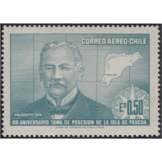 Chile A- 263 1970 Policarpo Toro MNH Chile A- 263 1970 Policarpo Toro MNH
