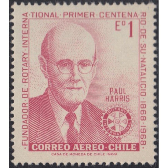 Chile A- 265 1970 100 Años del nacimiento de Paul Harris MNH Chile A- 265 1970 100 Años del nacimiento de Paul Harris MNH