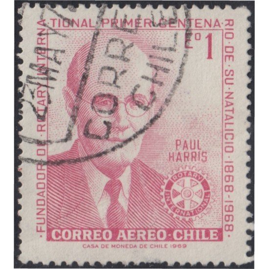 Chile A- 265 1970 100 Años del nacimiento de Paul Harris usado Chile A- 265 1970 100 Años del nacimiento de Paul Harris usado