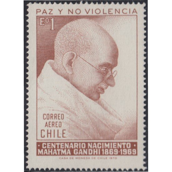 Chile A- 266 1970 Mahatma Gandhi MNH Chile A- 266 1970 Mahatma Gandhi MNH