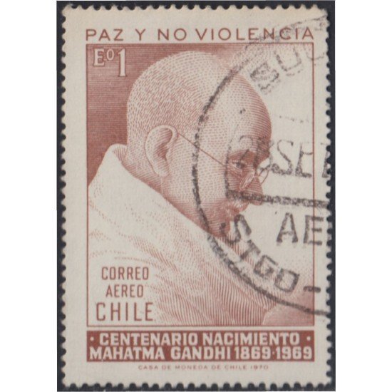 Chile A- 266 1970 Mahatma Gandhi usado Chile A- 266 1970 Mahatma Gandhi usado