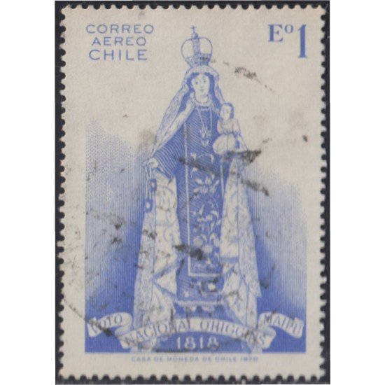 Chile A- 267 1970 Campaña Nacional para monumento a O´Higgins usado Chile A- 267 1970 Campaña Nacional para monumento a O´Higgins usado