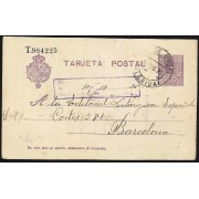 España Spain Entero Postal 50 Alfonso XIII 1925 Seu de Urgell