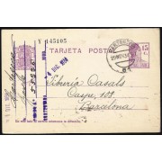 España Spain Entero Postal 69 Matrona 1934 Cartagena