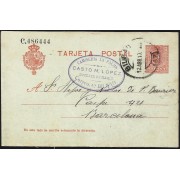 España Spain Entero Postal 49 Alfonso XIII 1917 Bilbao