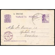 España Spain Entero Postal 69 Matrona 1932 Mora la Nueva