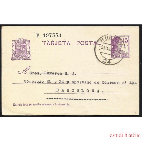 España Spain Entero Postal 69 Matrona 1936 Huesca