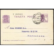 España Spain Entero Postal 69 Matrona 1934 Huércal Overa