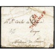 España Prefilatelia Carta de Santander a Medina de Pomar 1830