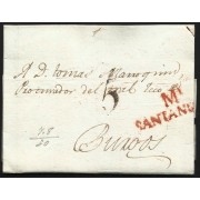 España Prefilatelia Carta de Santander a Burgos 1830