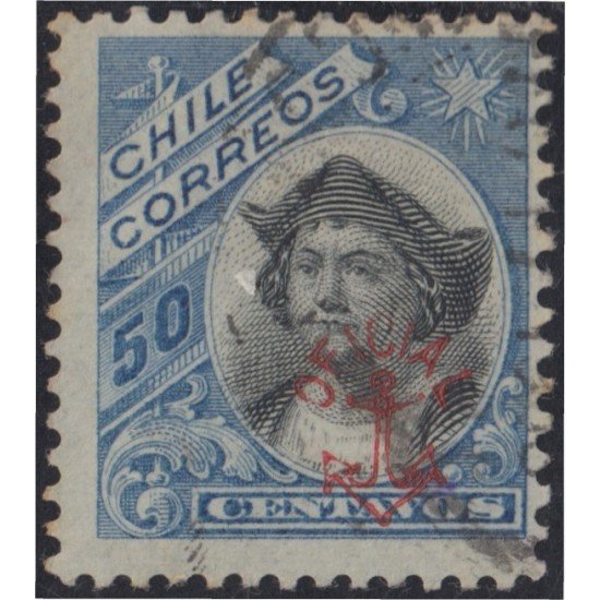 Chile Servicio Oficial 18 1907 Timbres postales de 1878-1905 usado Chile Servicio Oficial 18 1907 Timbres postales de 1878-1905 usado