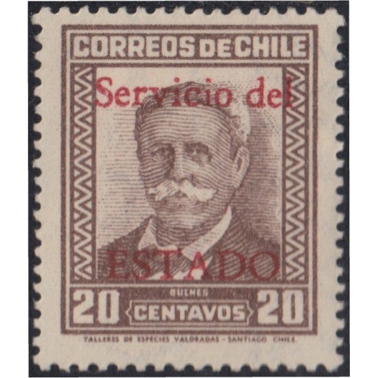 Chile Servicio del Estado 39 1932/34 Timbres postales de 1931-1932 MH Chile Servicio del Estado 39 1932/34 Timbres postales de 1931-1932 MH