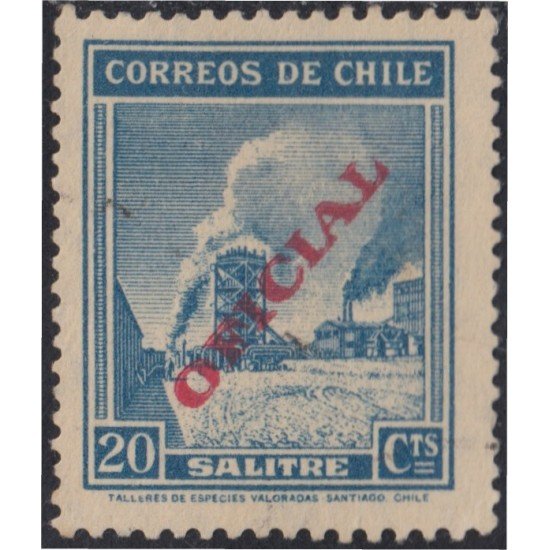 Chile Servicio del Estado 45 1939/47 Timbres postales de 1938-1942 MH