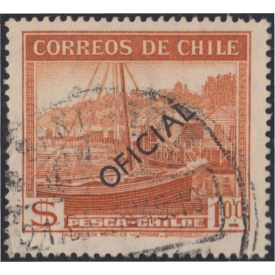 Chile Servicio del Estado 57 1948/50 Timbres postales de 1938-1942 usados Chile Servicio del Estado 57 1948/50 Timbres postales de 1938-1942 usados