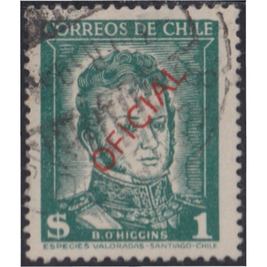 Chile Servicio del Estado 59 1953/54 Timbres postales de 1952-1953 usados Chile Servicio del Estado 59 1953/54 Timbres postales de 1952-1953 usados