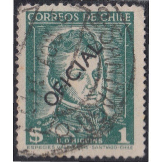 Chile Servicio del Estado 59a 1953/54 Timbres postales de 1952-1953 usados Chile Servicio del Estado 59a 1953/54 Timbres postales de 1952-1953 usados