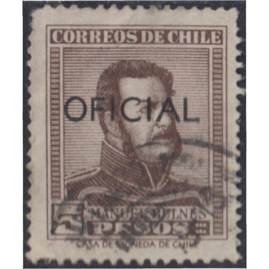 Chile Servicio del Estado 63 1956/58 Timbres postales de 1956-1957 usados