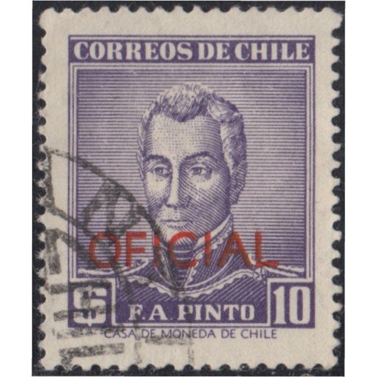 Chile Servicio del Estado 64 1956/58 Timbres postales de 1956-1957 usados