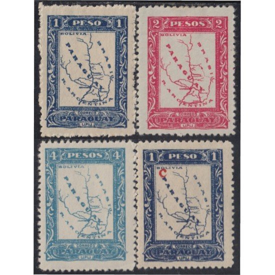 Paraguay 245/48 1924 Serie antigua Litografías MNH Paraguay 245/48 1924 Serie antigua Litografías MNH