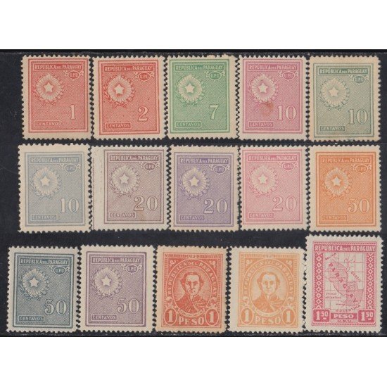 Paraguay 292/06 1929/35 Litografías MH