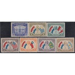 Paraguay 375/81 1939 Paz del Chaco Banderas MNH Paraguay 375/81 1939 Paz del Chaco Banderas MNH