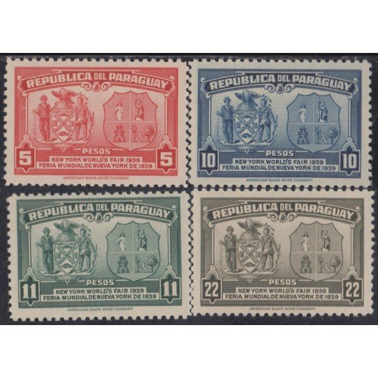 Paraguay 382/85 1939 Feria Mundial de Nueva York MNH