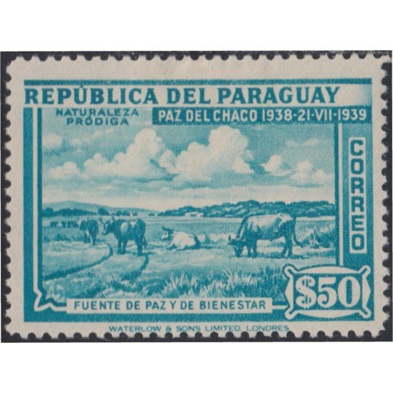 Paraguay 392 1940 Paz del Chaco Naturaleza MNH Paraguay 392 1940 Paz del Chaco Naturaleza MNH