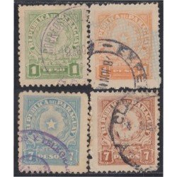 Paraguay 413/16 1942/43 Serie antigua Litografías usados Paraguay 413/16 1942/43 Serie antigua Litografías usados
