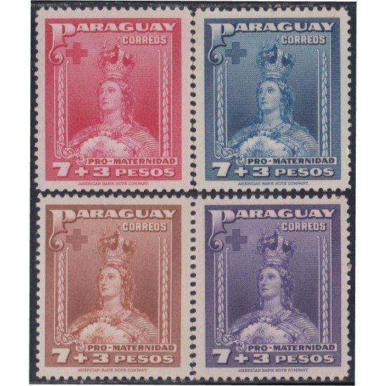 Paraguay 417/20 1943 Pro Maternidad MH Paraguay 417/20 1943 Pro Maternidad MH