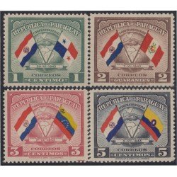 Paraguay 437/40 1945 Confraternidad Visita del Presidente Higino Morinigo MNH Paraguay 437/40 1945 Confraternidad Visita del Presidente Higino Morinigo MNH