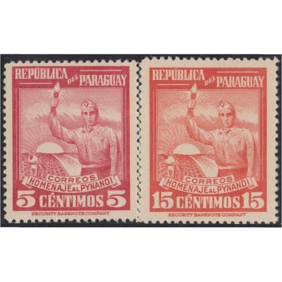Paraguay 473/74 1948 Homenaje al Pynandi MNH