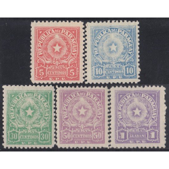 Paraguay 481/85 1950/51 Serie antigua Litografías MNH Paraguay 481/85 1950/51 Serie antigua Litografías MNH