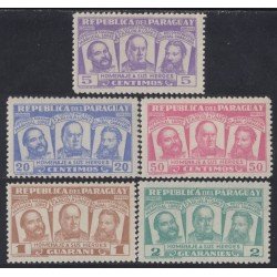 Paraguay 500/04 1954 Héroes Mariscal López Gral. Caballero y Carlos A. López MNH Paraguay 500/04 1954 Héroes Mariscal López Gral. Caballero y Carlos A. López MNH