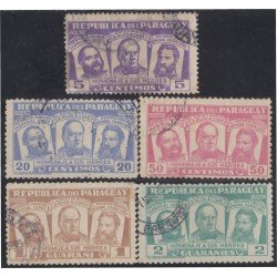 Paraguay 500/04 1954 Héroes Mariscal López Gral. Caballero y Carlos A. López usados Paraguay 500/04 1954 Héroes Mariscal López Gral. Caballero y Carlos A. López usados