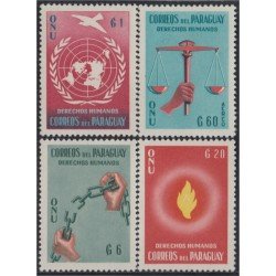 Paraguay 581/84 1960 Derechos Humanos MH Paraguay 581/84 1960 Derechos Humanos MH