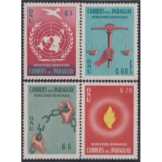 Paraguay 581/84 1960 Derechos Humanos MH
