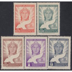 Paraguay 605/09 1961 150 Años de la Independencia Paz de Chaco MNH Paraguay 605/09 1961 150 Años de la Independencia Paz de Chaco MNH
