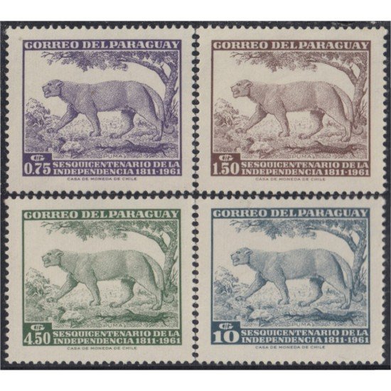 Paraguay 610/13 1961 Puma MNH Paraguay 610/13 1961 Puma MNH