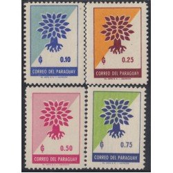 Paraguay 631/34 1961 Año Mundial del Refugiado MNH Paraguay 631/34 1961 Año Mundial del Refugiado MNH