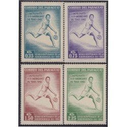 Paraguay 639/42 1961 Campeonato sudamericano de Tenis MNH Paraguay 639/42 1961 Campeonato sudamericano de Tenis MNH