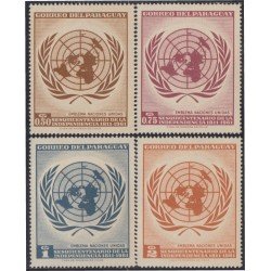 Paraguay 670/73 1962 Emblema de las Naciones Unidas MNH Paraguay 670/73 1962 Emblema de las Naciones Unidas MNH