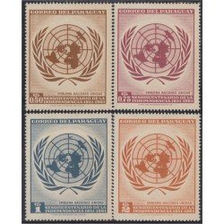 Paraguay 670/73 1962 Emblema de las Naciones Unidas MH Paraguay 670/73 1962 Emblema de las Naciones Unidas MH