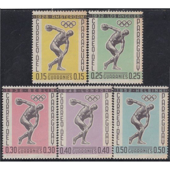 Paraguay 704/08 1963 Juegos olímpicos MNH Paraguay 704/08 1963 Juegos olímpicos MNH