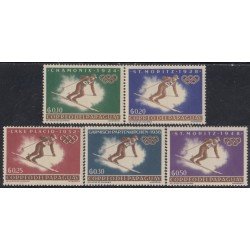 Paraguay 719/23 1963 Juegos olímpicos de invierno MNH Paraguay 719/23 1963 Juegos olímpicos de invierno MNH