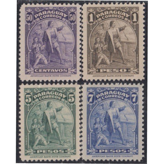 Paraguay 422/25 1943 450º Aniversario del descubrimiento de América MNH