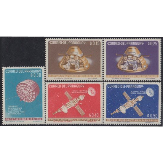 Paraguay 759/63 1964 Astronáutica MNH Paraguay 759/63 1964 Astronáutica MNH